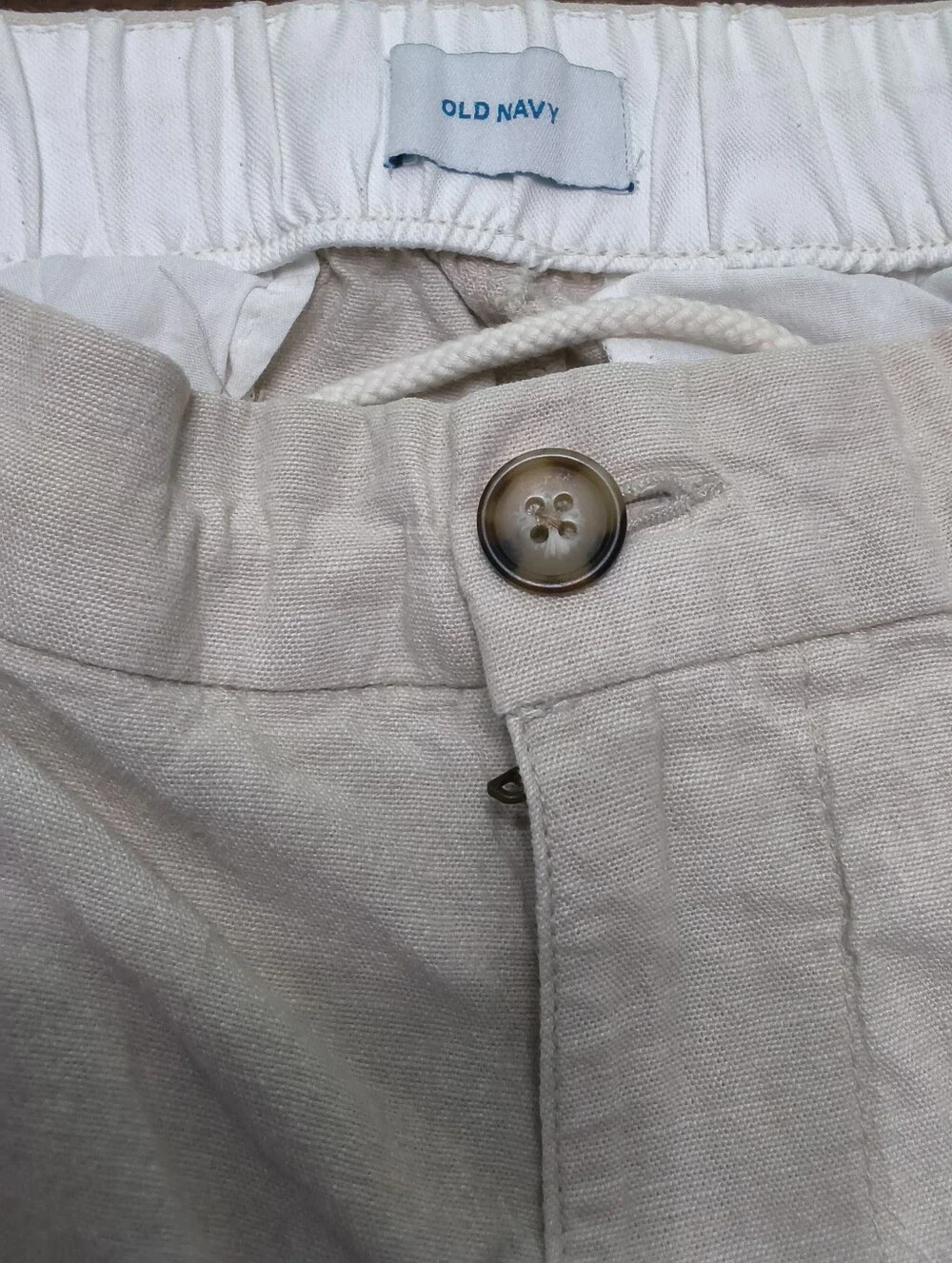 Men's Linen Old Navy Pants Cream Color Size Small